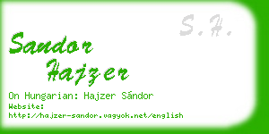 sandor hajzer business card